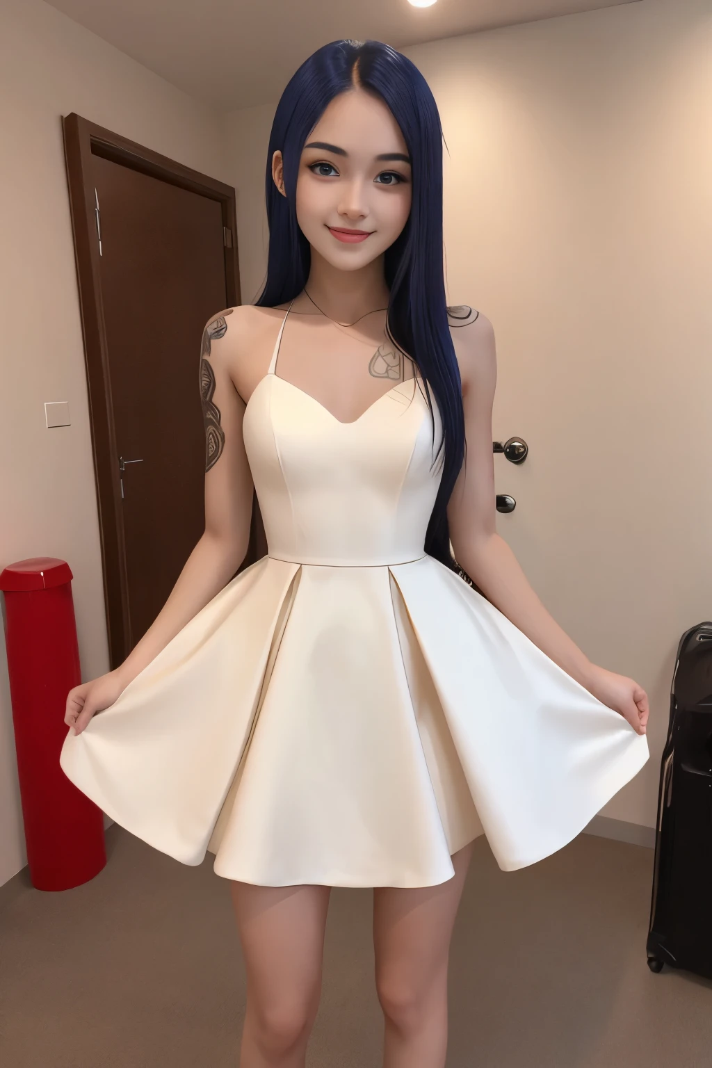 8k, 3 hot sweet innocent tween 18 year old close friends, showing legs, beautiful thin tween models, elegant detailed prom dress with cutouts, expressive eyes, real photography, thin slender body, abs, colored hair, tattoos, enticing, smiling, photorealistic, orgasming pleasure