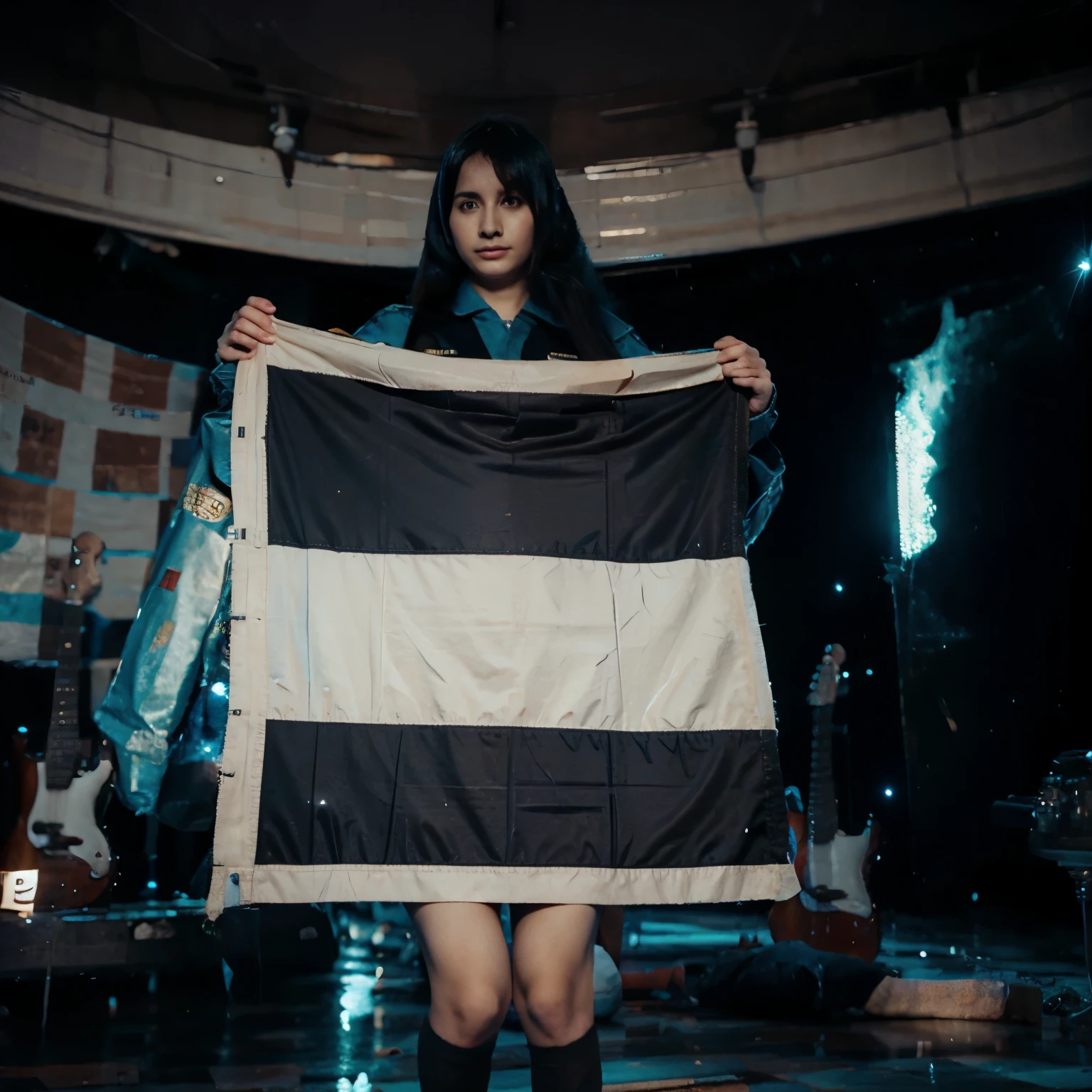 Bandera argentina futurista