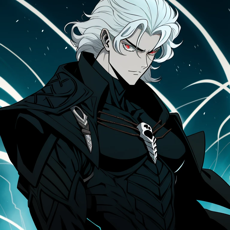 um close up de uma pessoa segurando uma espada em uma tempestade de raios, an epic anime of a energy man, dark supervillain, transformando-se em sua forma final, Tor, da Marvel, este personagem tem criocinese, Devilman selvagem de corpo inteiro, espantalho masculino poderoso, Gatilho Estilo de Arte de Anime, O reprodutor sombrio, chefe de fim de jogo, Berserk Skullknight Armadura Negra