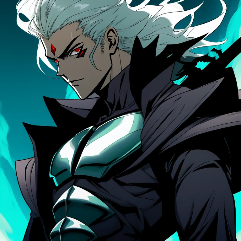 um close up de uma pessoa segurando uma espada em uma tempestade de raios, an epic anime of a energy man, dark supervillain, transformando-se em sua forma final, Tor, da Marvel, este personagem tem criocinese, Devilman selvagem de corpo inteiro, espantalho masculino poderoso, Gatilho Estilo de Arte de Anime, O reprodutor sombrio, chefe de fim de jogo, Berserk Skullknight Armadura Negra