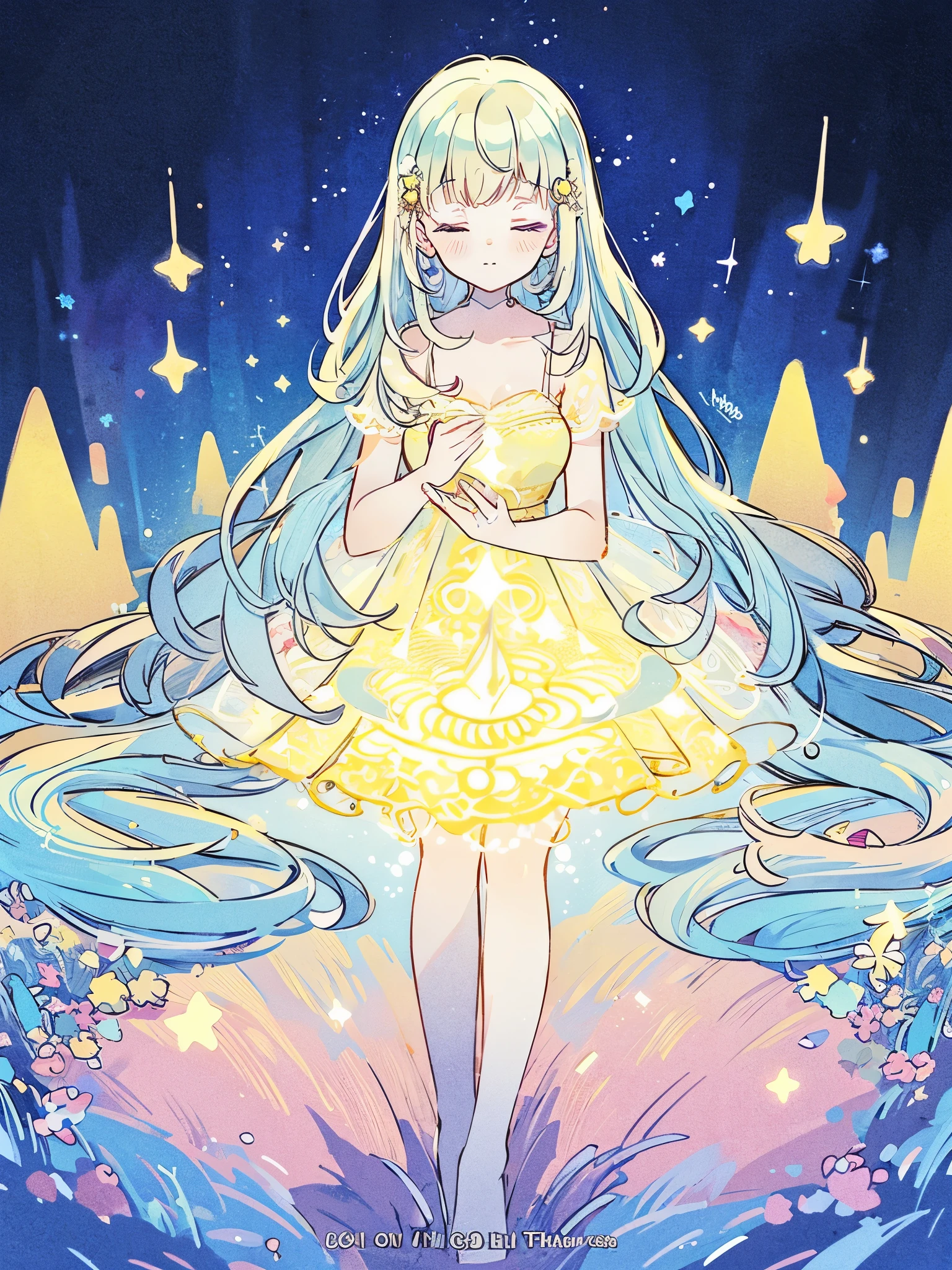 masterpiece, best quality, sharp focus, intricate details, complex background, wishing star background, a woman wearing an ethereal mystical pink translucent dress that reflects the stars, perfume promo art, mystic, complex drawing, highly detailed, Covergirl brand, promo art, artistic rendition, ethereal, starry night, midjourney style, perfection, golden ratio