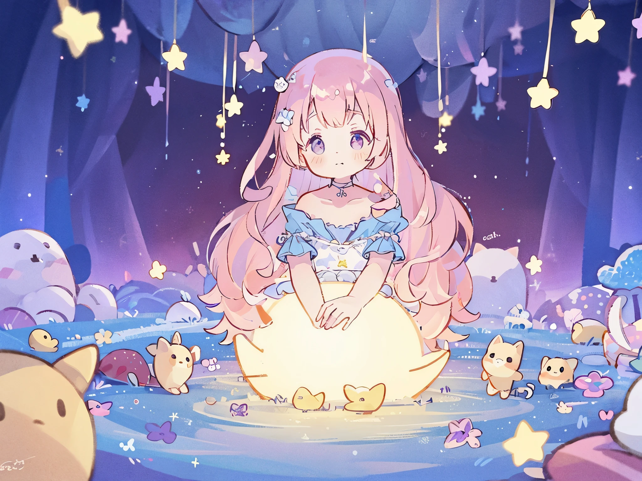 masterpiece, best quality, sharp focus, intricate details, complex background, wishing star background, a woman wearing an ethereal mystical pink translucent dress that reflects the stars, perfume promo art, mystic, complex drawing, highly detailed, Covergirl brand, promo art, artistic rendition, ethereal, starry night, midjourney style, perfection, golden ratio