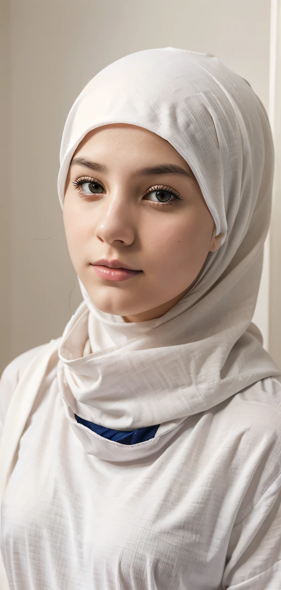 A beautiful white skin hijab age girl