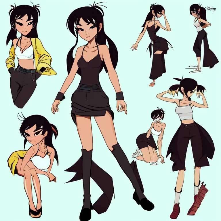 Chica timida estilo animado