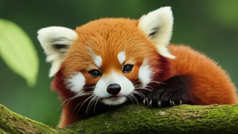 Sleeping Baby Red Panda, Eyes almost closed,Adorable digital painting, Cute and intricate digital art, Fox, Cute and detailed artwork, Cute digital art, Cute Red Panda, Fantasy Red Panda Love, by ヤン・J, Lost to the Jazz in a tie, Cute 3D rendering, by Ryan Yee, Urop and Rostan, Cute artwork,