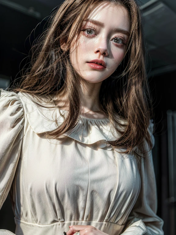 "((top-quality)), ((tmasterpiece)), (detaileds: 1.4), a women wearing worksuit,long dress, sharp detailed,