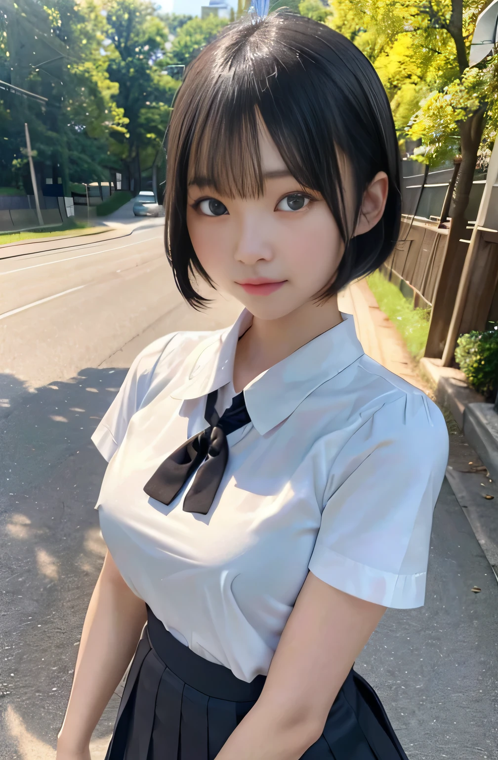high quality,,Elementary school girl、Positive,Adorable innocent look,Childish,Baby Face、、Indecent clothing、Sexy atmosphere、Short skirt,Black Hair,Semi-short,Full body photo、front