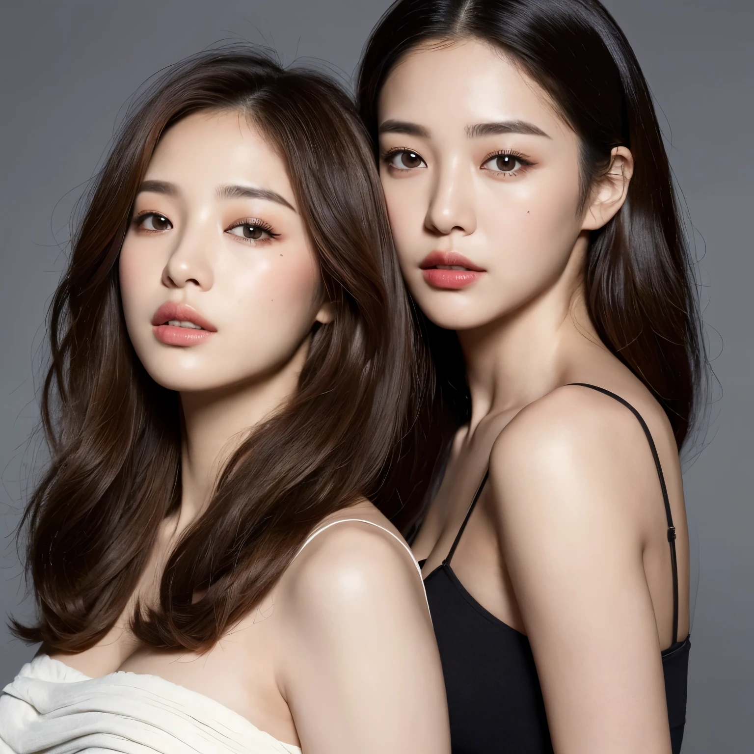 ((Best quality, 8K, Masterpiece: 1.3)), Brazilian-South Korean cross-breed girl with expressive thick eyebrows: 1.4, sharp eyes: 1.2, long curly hair: 1.3, wide lips: 1.2.
The girl's thick eyebrows frame her sharp, piercing eyes that reflect a deep inner strength. Her long, luscious curly hair cascades down her back, creating a stunning contrast against her fair complexion. The fullness of her wide lips adds to her attractive features, making her an ethereal beauty.
(Photorealistic, high resolution: 1.3), One
