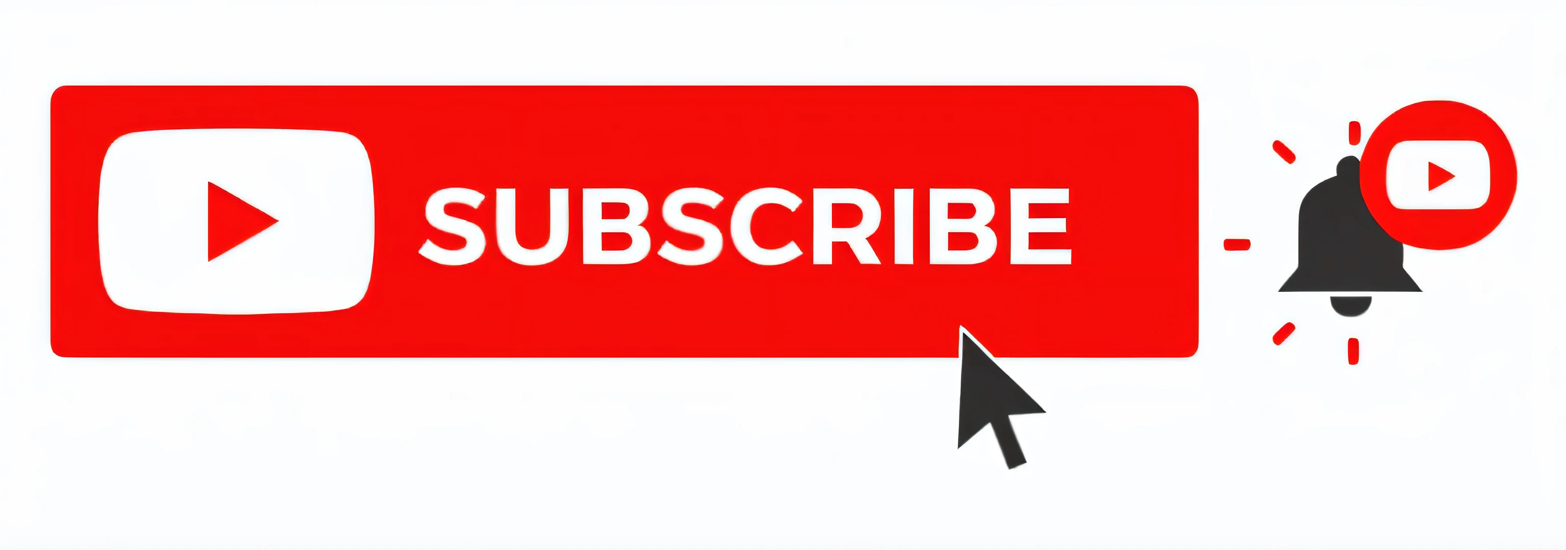 a red youtube subscribe button with a hand cursong it, youtube clickbait, trending on youtube, youtube, youtuber, subtitles, linus sebastian, clickbait, sitting on a red button, youtube logo, high quality image”, channel, header text”, looking to the right, uploaded, high quality image, ad image, on white background, link, submission, oct