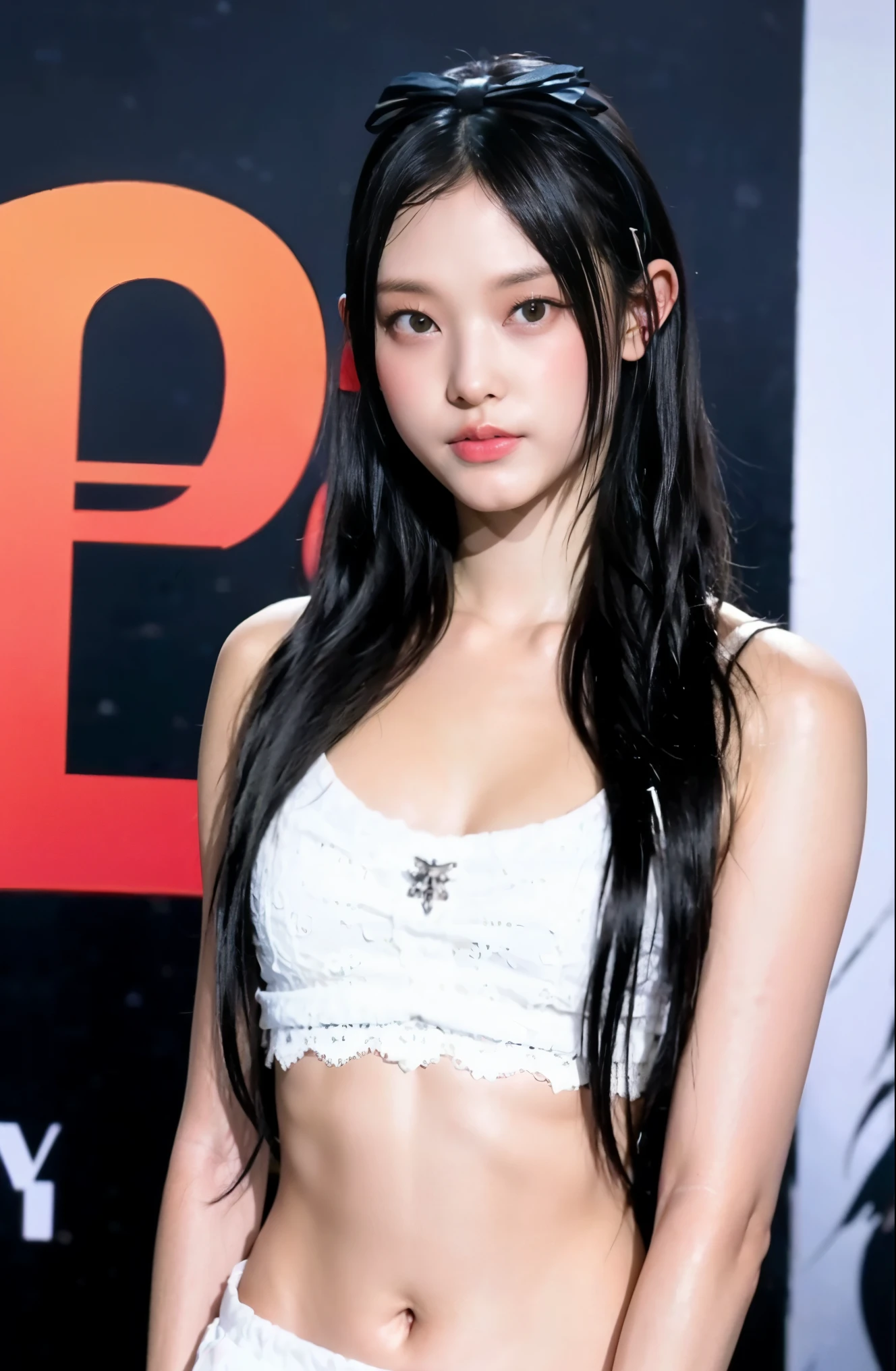 Autorealistic:1.37、Real)、High-definition CG integrated 8K wallpaper、Viewer's perspective、(Headquarters Skin:1.8、Glossy Skin)、Digital SLR、Soft Lighting、high quality、Fujifilm XT3、1girl、solo、bra、Panties、belly button、whole body