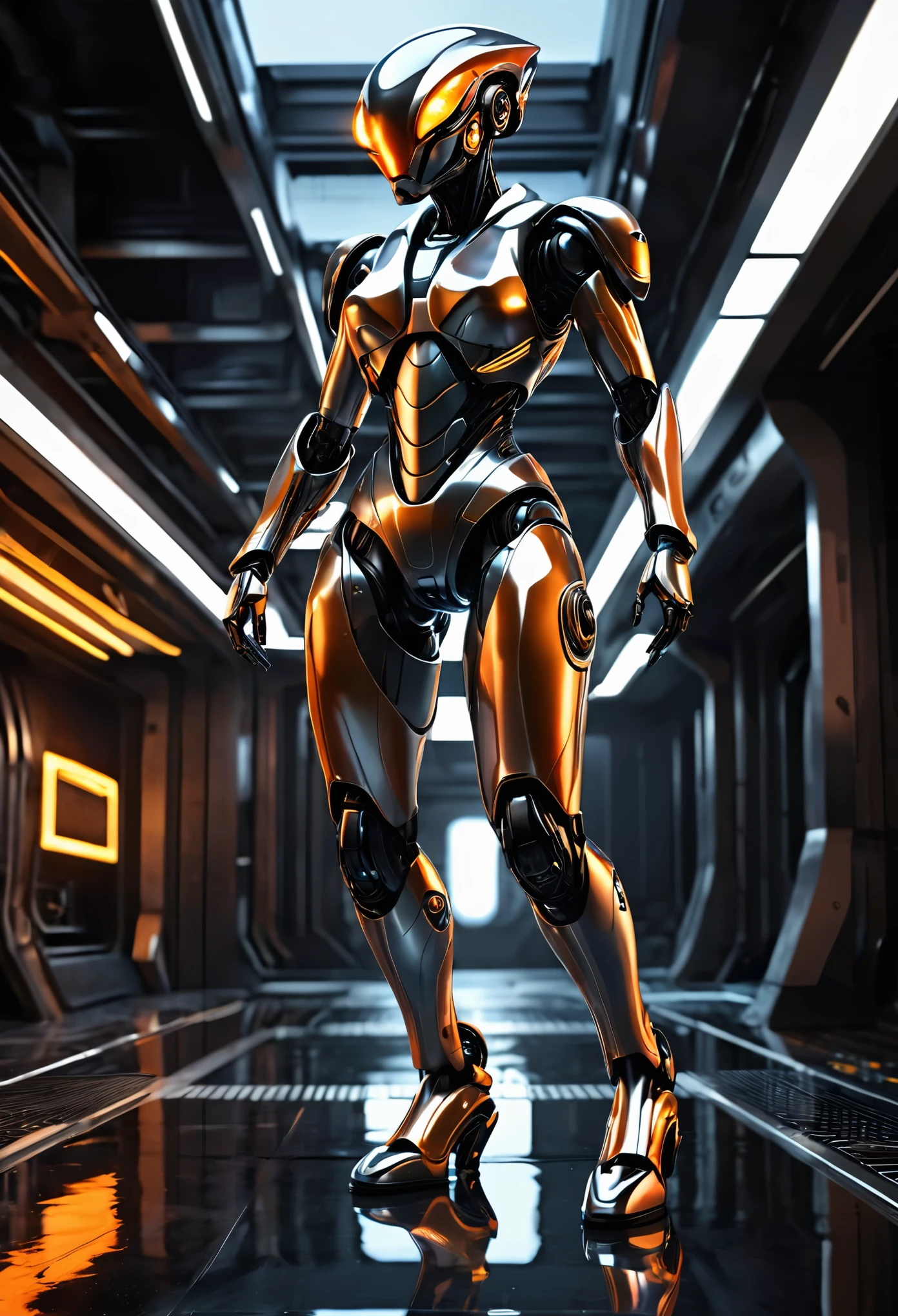 explosions in the background, night sky, full body shot (Realisitc:1.5) woman terminator, big breasts, <lora:EdobTerminatorFemale_v1.0:0.8>