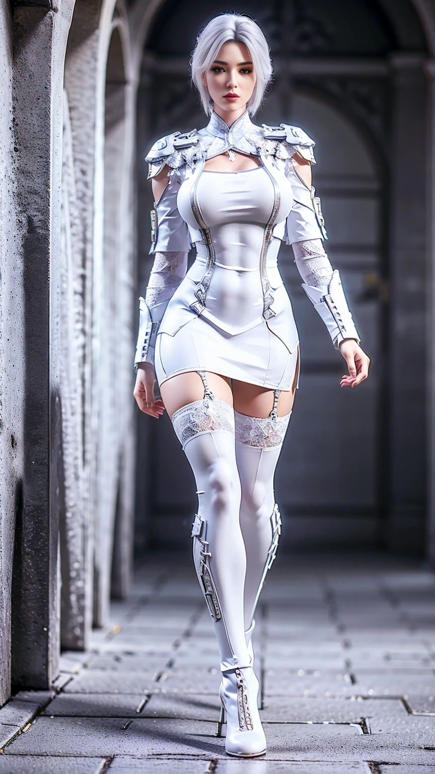 8k, (full body shot:1.2), 20-year-old European girl, raw, Beautiful woman, (straight gray hair), (nude alien corset sexy clothes transparent:1.2), intricate, beautifull face, elegant, highly detailed, digital hyperrealistic photography, hyperrealistic photography filigree, shyness, most beautyfull face, (masterpiece, sidelighting, (finely detailed beautifull blue eyes: 1.2)),