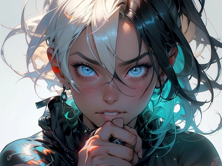 Toh-Yasu ARTISTIC ILLUSTRATION ETHER GAUZE> Ashley Alexiss dressed in black electric ribbon,central da face, dress with black electric ribbon, anime ::Jason Fabok e estilo Yoji Shinkawa ::2.0 comix illustration style, Estilo Tatoon , Comic book style , mulher bonita com cabelo longo ultra detalhado, (fundo bonito e claro:1.2), , fantastic paintings , Estilo grafite;, flor, olhos altamente detalhados , uma camiseta ou vestido com uma blusa branca por baixo, Position, e pulseiras, com longos cabelos pretos , vitrais coloridos, fora, Vibrando, Estilo Alphonse Mucha, Fantastic paintings by Joe Madureira , alta qualidade, --AR 3:4 --upbeta --teste --criativo --upbeta --upbeta --upbeta --upbeta , fotografia, adesivo banksy art, Kelly Brook mulher bonita com cabelo longo , liberdade, alma, digital illustation, comiс style, anatomia perfeita, Centrado, Approaching perfection, Dynamic, altamente detalhado, pintura em aquarela, art-station, arte conceitual, liso, sharp focus, illustration, arte de Carne Griffiths e Wadim Kashin, peito grande, Anime girl alone with a medium length pose and cute clothes, short pastel blonde hair , Heterocromia, anatomia perfeita, Centrado, Approaching perfection, Dynamic, altamente detalhado, folha de caracteres, art-station, arte conceitual, liso, sharp focus, illustration, arte por Kim Jung gi, , Artgerm, Carne Griffiths e Wadim Kashin , Sasha Yakovleva, Loish, Jeremy Mann, tiro de corpo inteiro, folha de caracteres, Onda de raios, Pintura em aquarela anime bonita , Paint Dripping por Tim Okamura, Victor Nizovtsev, Greg Rutkowski, Noah Bradley. trending on ArtStation, 8k, master part, tinta grafite, detalhes finos, cheio de cor, detalhes intrincados, golden ratio illustration, monochrome green background, master part, best quality, alta qualidade, Alto, best quality, high resolution fix, bright lighting