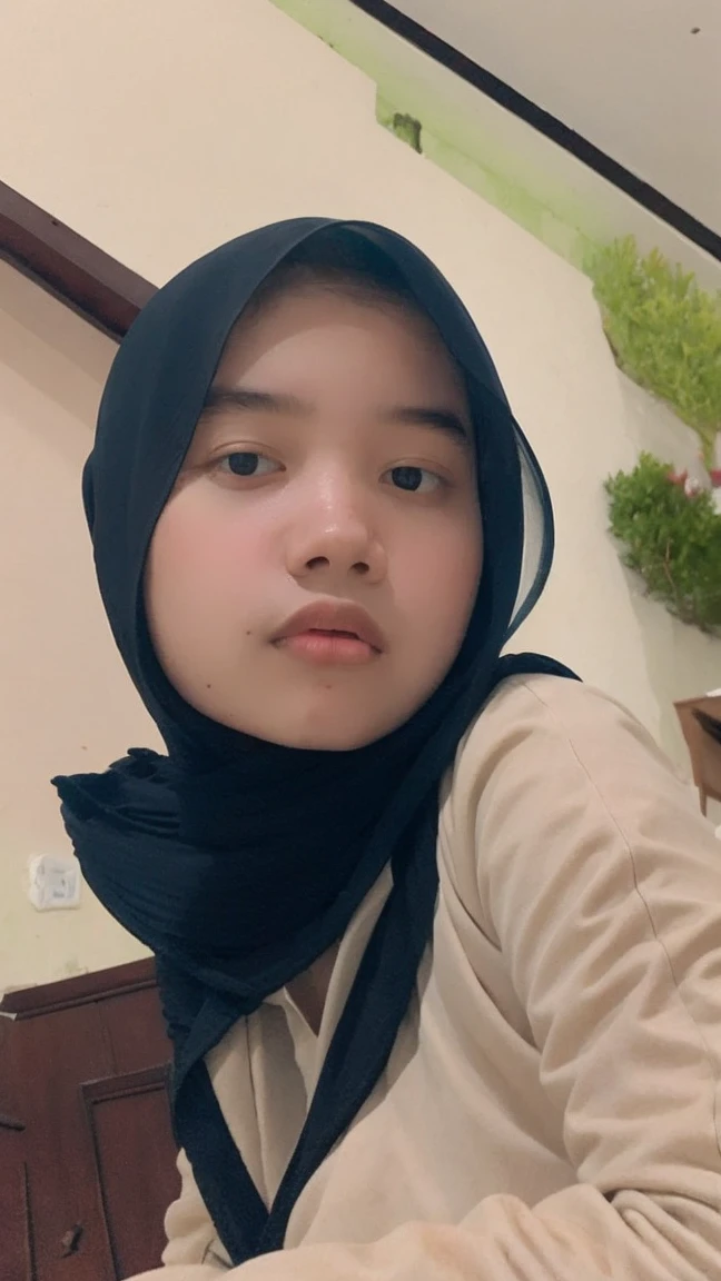 (masterpiece, best quality:1.2), 1girl, solo, wearing hijab, nsfw, medium breast, half body, ((nfsw)),