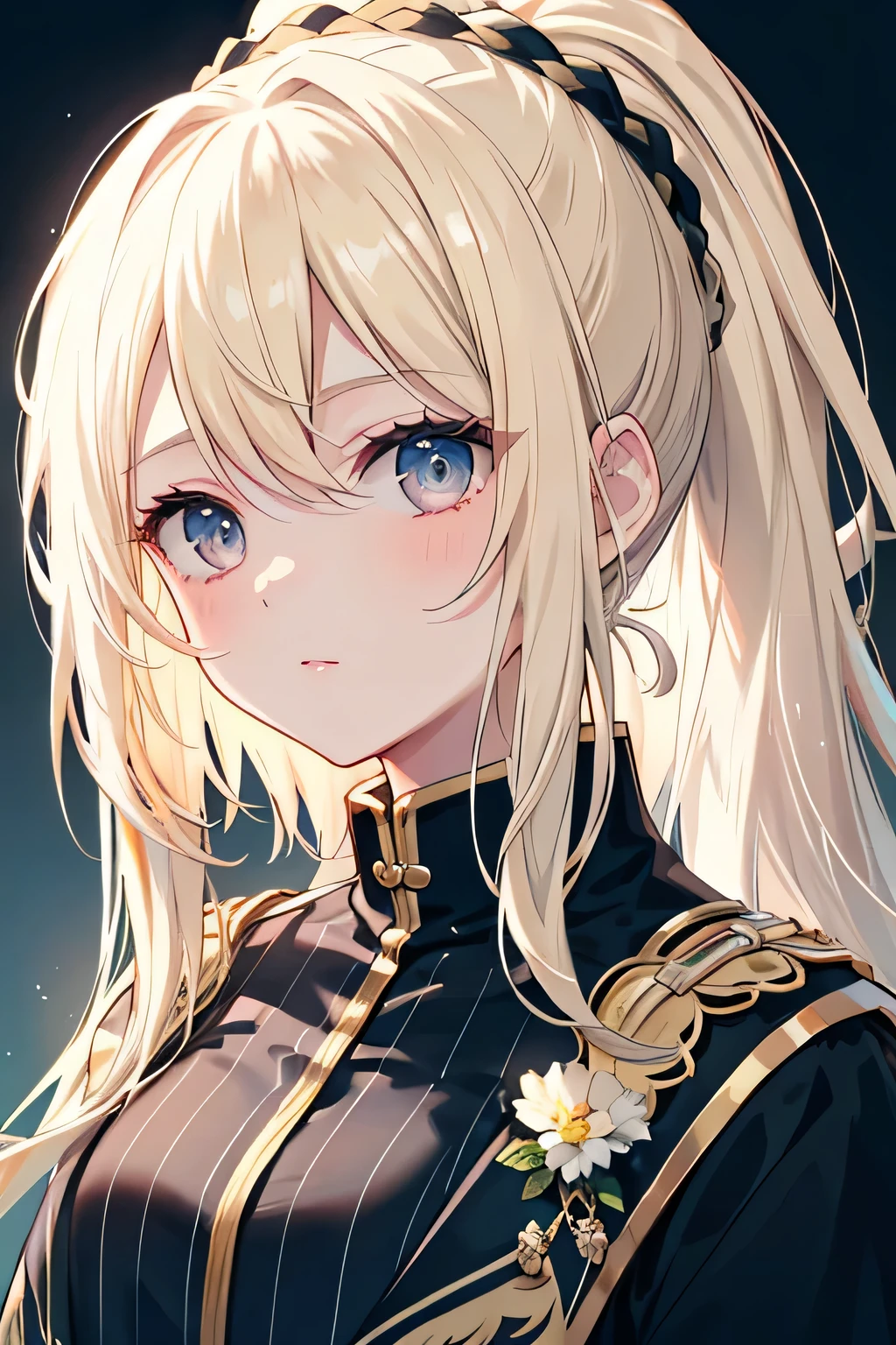 ((highest quality)), ((masterpiece)), (detailed), Perfect Face、variation、blonde、Smooth Hair、ponytail、9Pause、9 grid、panic、