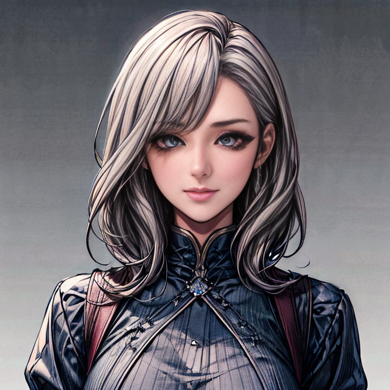 (highest quality,8k,masterpiece:1.2), Please draw it realistically like a real photo.。Very detailed,1 girl,Beautiful fine details,Beautiful and detailed mouth,Very detailed顔と表情,Beautiful eyelashes、,Grey and two-tone,She was wearing a dress and a long skirt.,A kind smile、Three-dimensional figures,Surrounded by dramatic lighting、Has a rich expressiveness。、It attracts the viewer.。The work is、(highest quality,4K,8k,High resolution,masterpiece:1.2),Very detailed、The screen background is Very detailed、Caustics with detailed background、Create beautiful portraits。このThe work is、Use vibrant shades for your colors、Beautiful lighting enhances the overall atmosphere。Make her look stunning with a full body photoshoot。