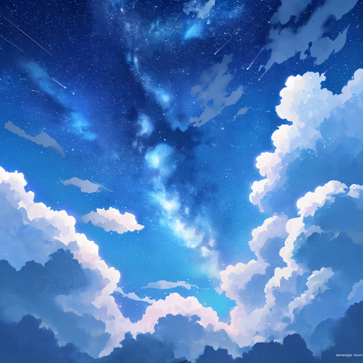 No people,Starry Sky,Above the Clouds,Clouds,Night Sky,Beautiful animation