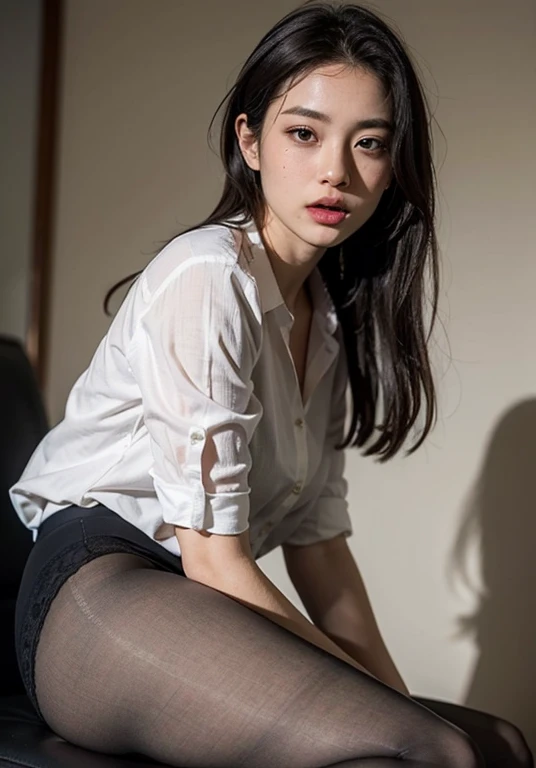 (((NSFW))), An elegant, upper-class, elite secretary in a business shirt, Wearing a strict business suit, Wearing pantyhose、Wear high-quality high heels、 Girl in a shirt, Wearing a business suit, Wear a shirt and skirt, Woman in a light-colored business suit, RAW Photos, (8k、highest quality、masterpiece:1.2)、(Intricate details:1.4)、(Photorealistic:1.4)、Complex 3D rendering with ultra-detail, Vivid details, Super Detail, Realistic skin textures, Face in detail, Beautiful details in the eyes, Very detailedな CG Unity 16k 壁紙, compensate, (Detailed Background:1.2), (Realistic, photoRealistic:1.37)Very detailedな顔と肌の質感, (Beautiful Eyes),Very detailed, Focus your eyes clearly, Nose and mouth,Face Focus, Symmetrical face,Realistic nostrils、Angle from below、Elongated C-shaped nostrils,,,,,,,,,,,,,,,,,,,,,,,,,,,,,,,,,,,,Browsing Caution,White Background、Sweaty skin、Lighting that accentuates skin that shines with sweat、Skin shiny with sweat、Shiny skin、(Wet and shiny tongue). ((Perfect beauty)), 20 year old Japanese woman, ((mini skirt)),((Camel Toe)), Exposed slim thighs, ((Black see-through lace panties)), ahegao, ((The background is the Aegean Sea)),