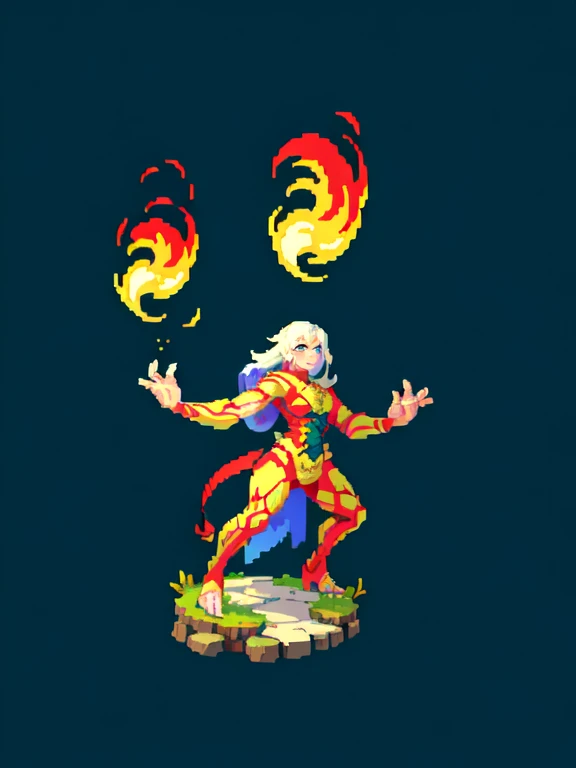 (masterpiece, top quality, best quality), pixel,pixel art,dragon,fire,mountain,full body,