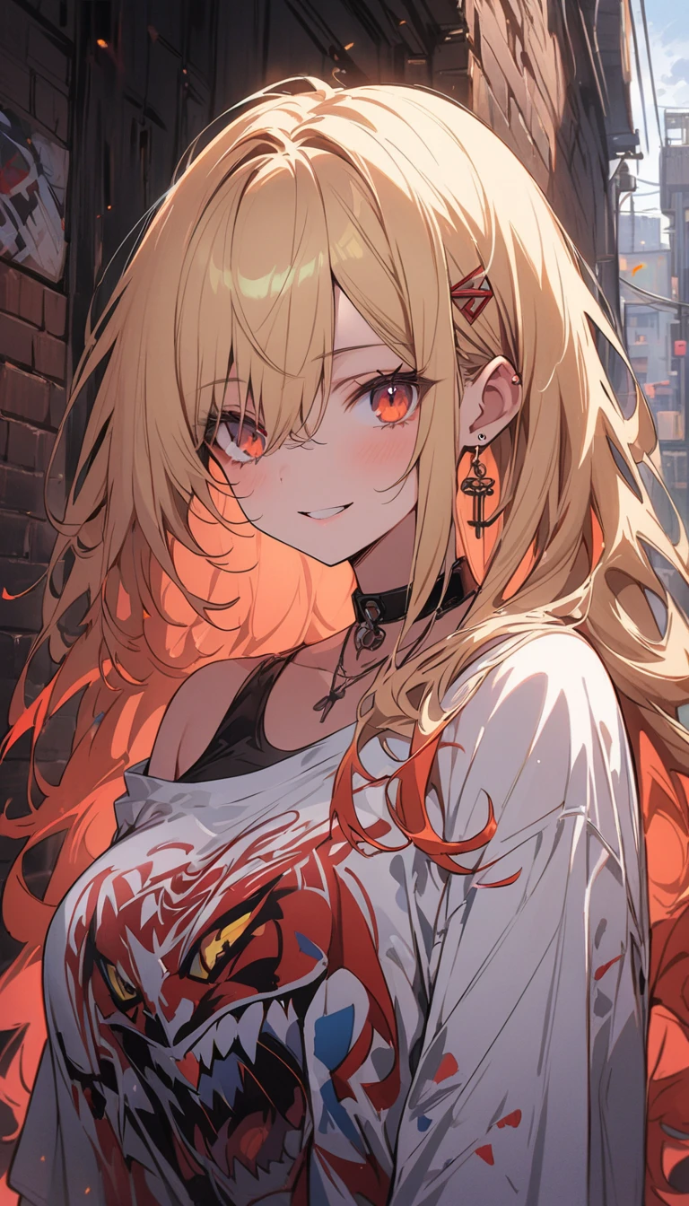 (Perfect Face, Detailed face, Beautiful Eyes,Perfect hands,Perfect Fingers)、Red face、((vapor))、hot、((konjiki no yami, ph Yami))、Maternal, Foot, alone, 1 Girl, Blonde Hair, Red eyes, Long Hair, Black hair ornament, Big eyes, Masturbation,A flushed expression、Dirty face、Grin、 (masterpiece:1.2, Highest quality), (細かくてBeautiful Eyes: 1.2), (Beautiful and dense face), (Sharp facial hair between the eyes)、Black lace dress、Underwear is visible、12 years old, Grinding, Transparent panties、Large Breasts、Neon lighting、Looking up