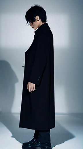 Androgynous person standing alone