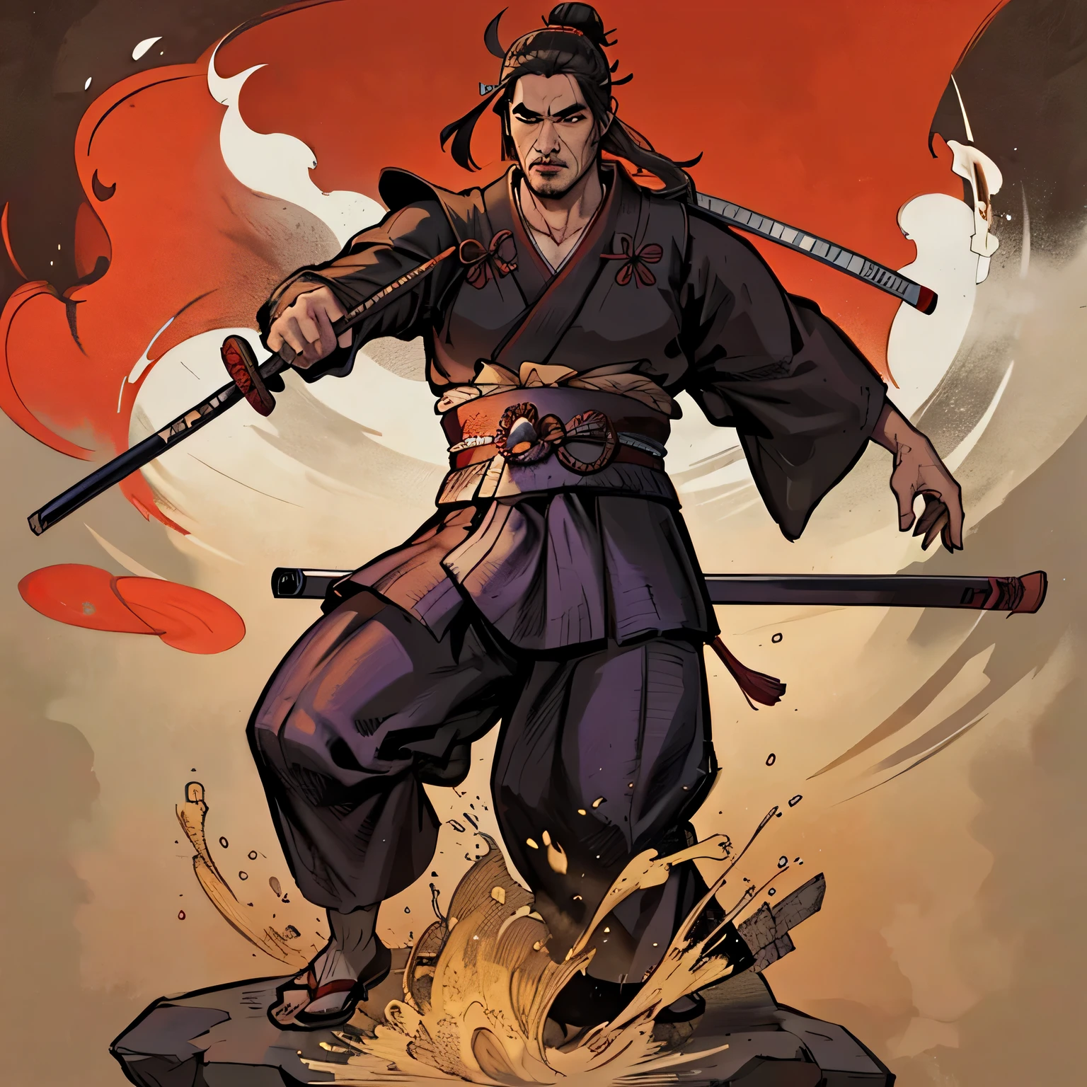 Homem samurai, Feudal Japan