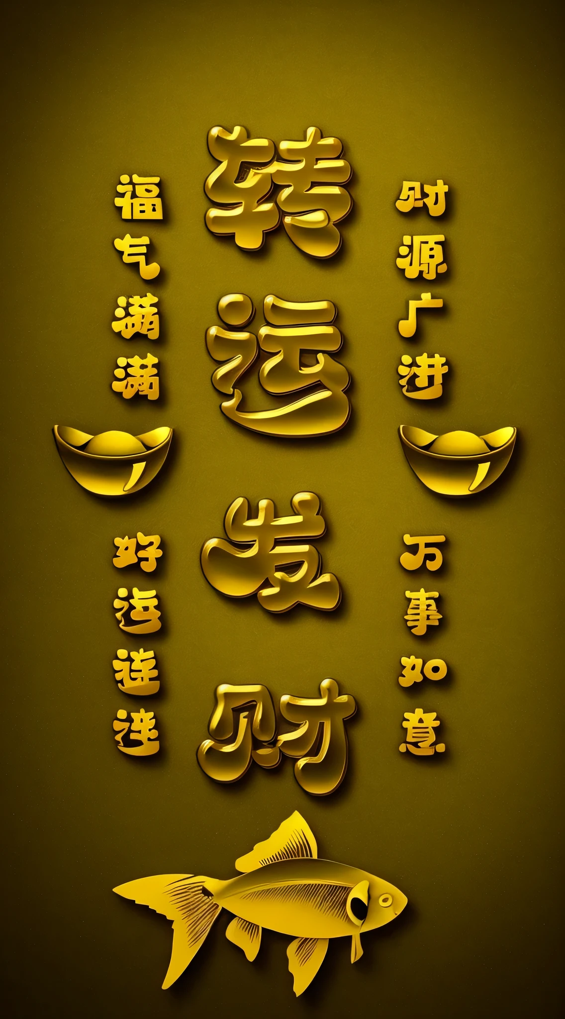Gold font,Leaves looking up from below