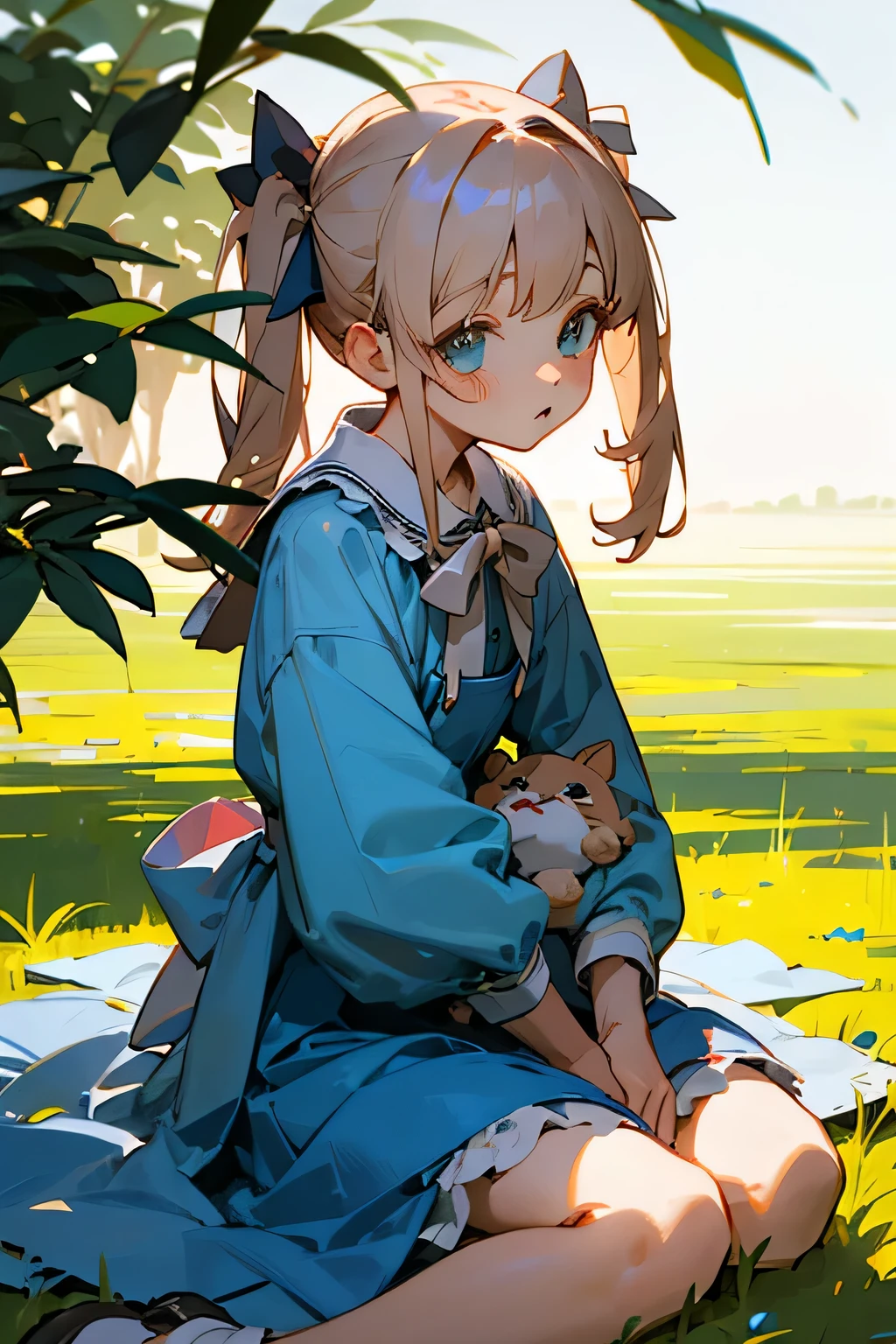 lolita、cute、sit on the ground