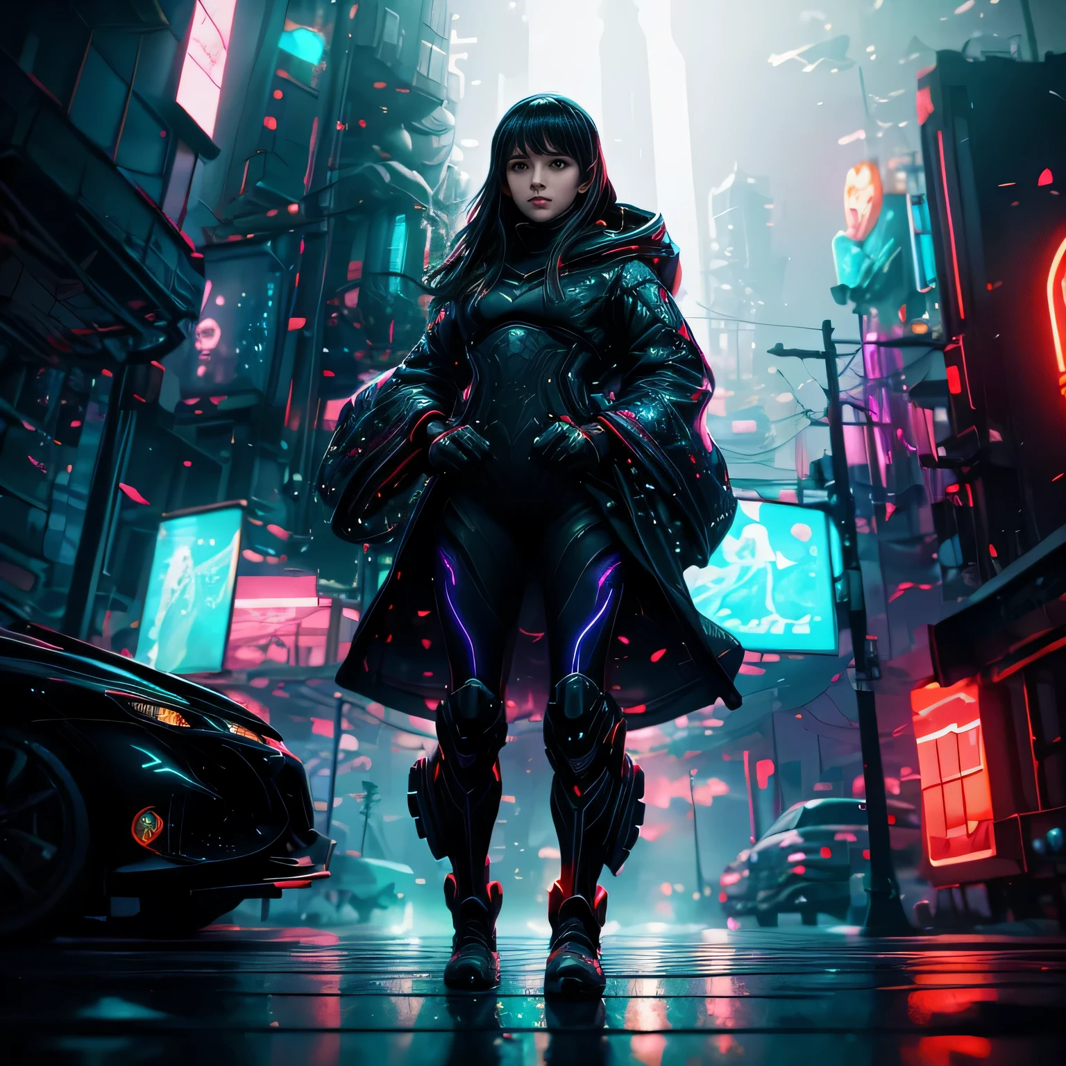 Blurry dreamy illustration, Blurry dreamy illustration, Inspired by Alena Aenami, makoto shinkai cyril rolando, Just a joke, Inspired by Kilian Eng, style of alena aenami, Art by Alena Aenami, Dreamy Cyberpunk Girl, Reusch Baroque, Fauvism, dithering, UHD, masterpiece, ccurate, award winning