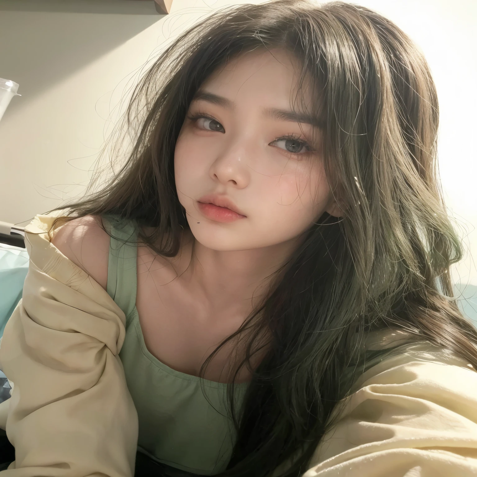 mulher araffe com cabelo comprido, seios enormes e blusa verde posando para uma foto, bae suzy, Jinyoung Shin, linda mulher sul-coreana, coreana, Jaeyeon Nam, adorable and pale korean face, Ulzzang, heonhwa choe, linda jovem coreana, sakimichan, linda jovem coreana, # oc, #oc
