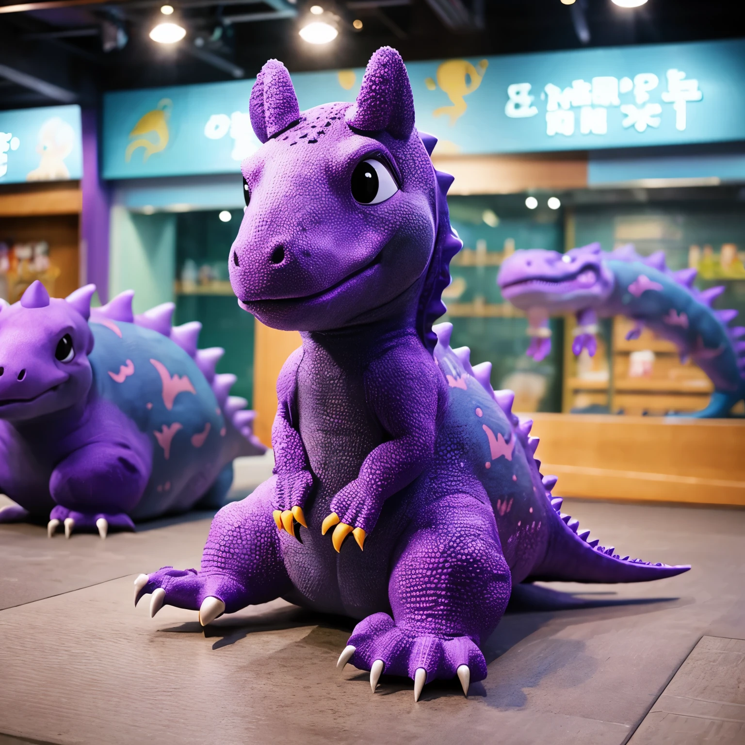 dinosaur、cute、purple