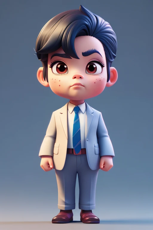 Male office worker cartoon character in business suit, Anime characters, Stylized characters, Animation-style rendering, 3D stylized, Arnold Maya Rendering, 3D rendering style, toon render keyshot, 3D Characters, 3D Characters, 3D rendering style, 3D Charactersレンダリング, Cartoon characters, Close-up Character, Character pose, (Pixar Style) (Master Parts:1.2) (Bokeh) (highest quality) (Fine skin) (Fine texture) (8k) 