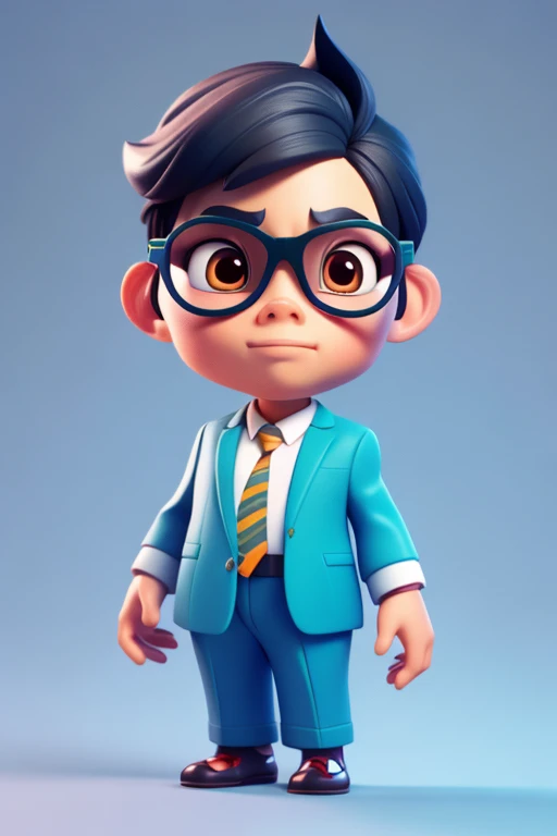 Male office worker cartoon character in business suit, Anime characters, Stylized characters, Animation-style rendering, 3D stylized, Arnold Maya Rendering, 3D rendering style, toon render keyshot, 3D Characters, 3D Characters, 3D rendering style, 3D Charactersレンダリング, Cartoon characters, Close-up Character, Character pose, (Pixar Style) (Master Parts:1.2) (Bokeh) (highest quality) (Fine skin) (Fine texture) (8k)
