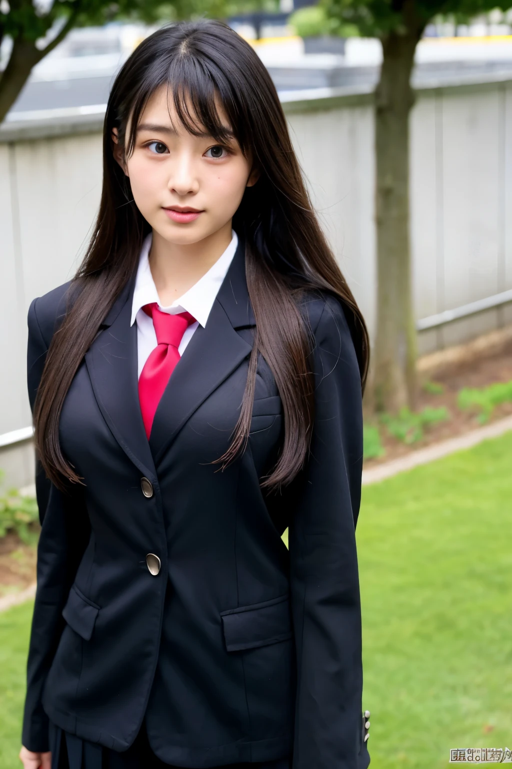 Beauty、Long Black Hair、uniform、Japanese、Big Breasts、blazer
