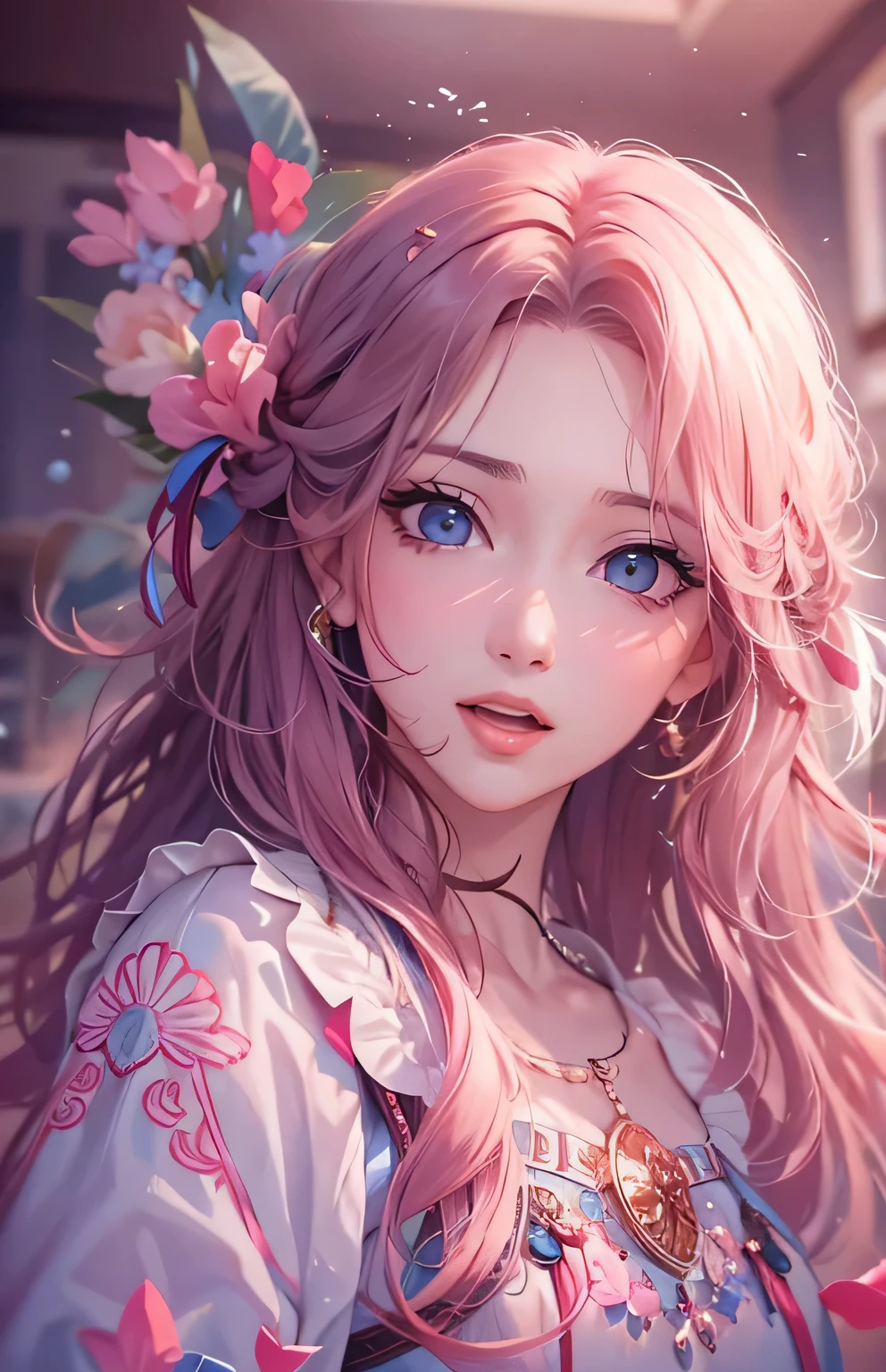 ((highest quality)), ((masterpiece)), (Get used to it), Perfect Face , beautiful girl , On the bed ,