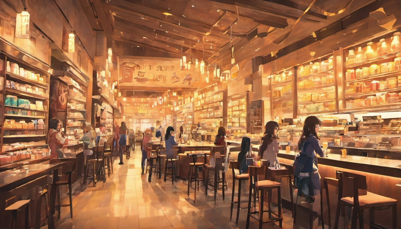 Inside the Starbucks store、Women studying、refer to5Book