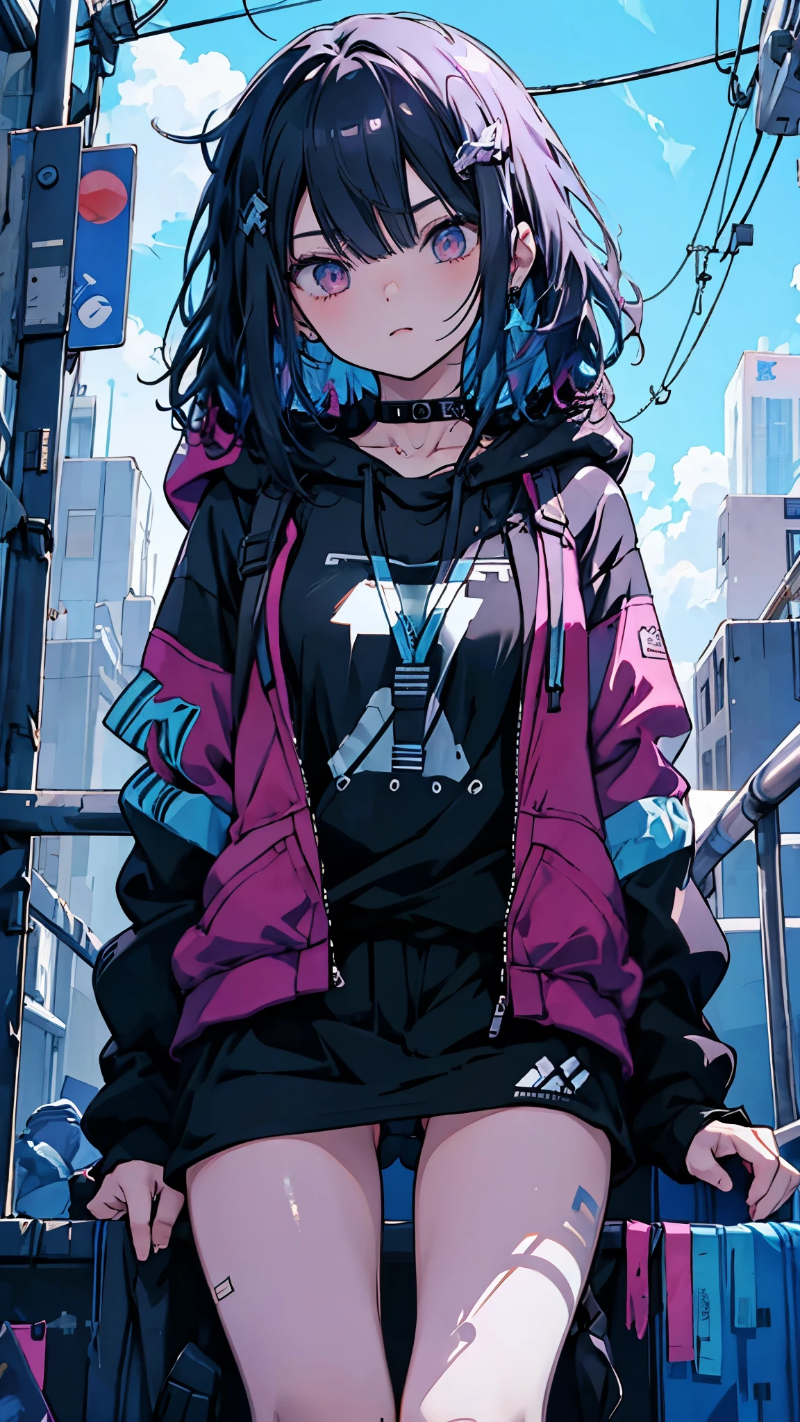 {{Makoto Shinkai styled anime}}, jumping in the mid air, {{beautiful intricate triadic}}, beautiful eye,Burgundy red magic hoodie, {Glitch art}, surrealism, {{full body}}, rich in details, luminism, masterpiece, three dimensional effect, 3d render, octane render, {{mix of bold dark lines and loose lines}}, Isometric, awesome full color, {{ultra detailed face}}, {{rule of third}}, 8k resolution,neon lighting,showing panties,1girl,cameltoe,pussy line,nipples visible through clothes,bob hair,pussy juice stain,saliva trail,