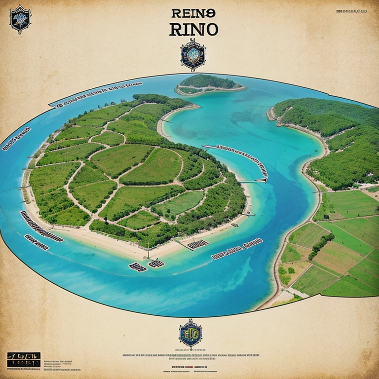 Crie um mapa com 10 reinos diferentes