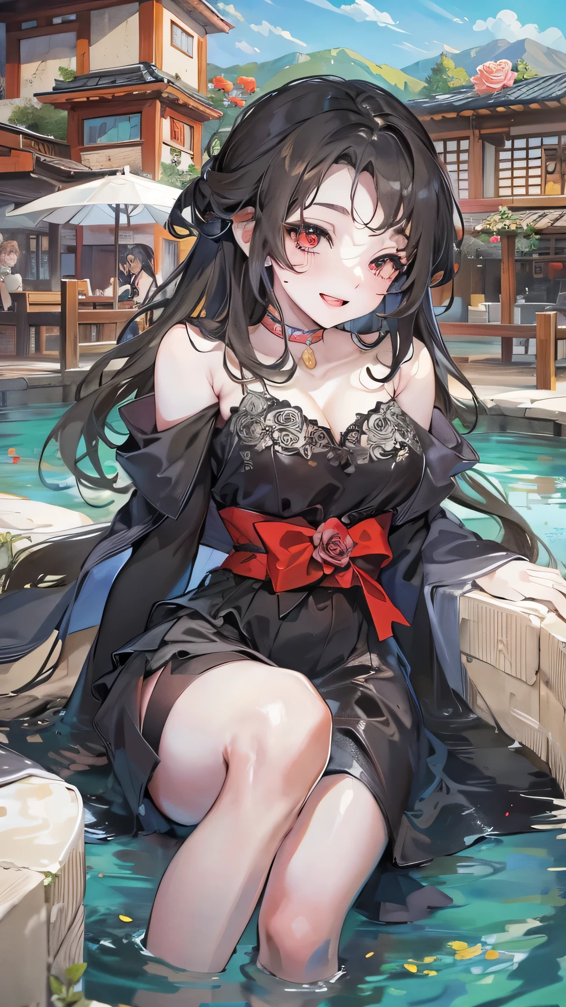 masterpiece, best quality BREAK china dress, <lora:Seele(Red):0.8>