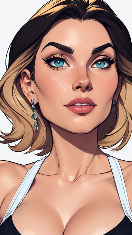 estilo de desenho animado:1.2), Michelle Pfeiffer s Mulher brasileira desenho ART Artline mulher fundo branco Imagem cartoon de uma mulher , roupas sensuais , garota super valente destemida , Ilustra??o estilo desenho animado, estilo de arte dos desenhos animados, estilo de arte dos desenhos animados, digital illustration style, design de personagens altamente detalhado, arte digital detalhada fofa, Fan art horror character design portrait, beautiful high quality portrait digital illustration, arte em quadrinhos, retrato do design do personagem, white background Busty without clothes and medium breasts female character cartoon style Michelle Pfeiffer 