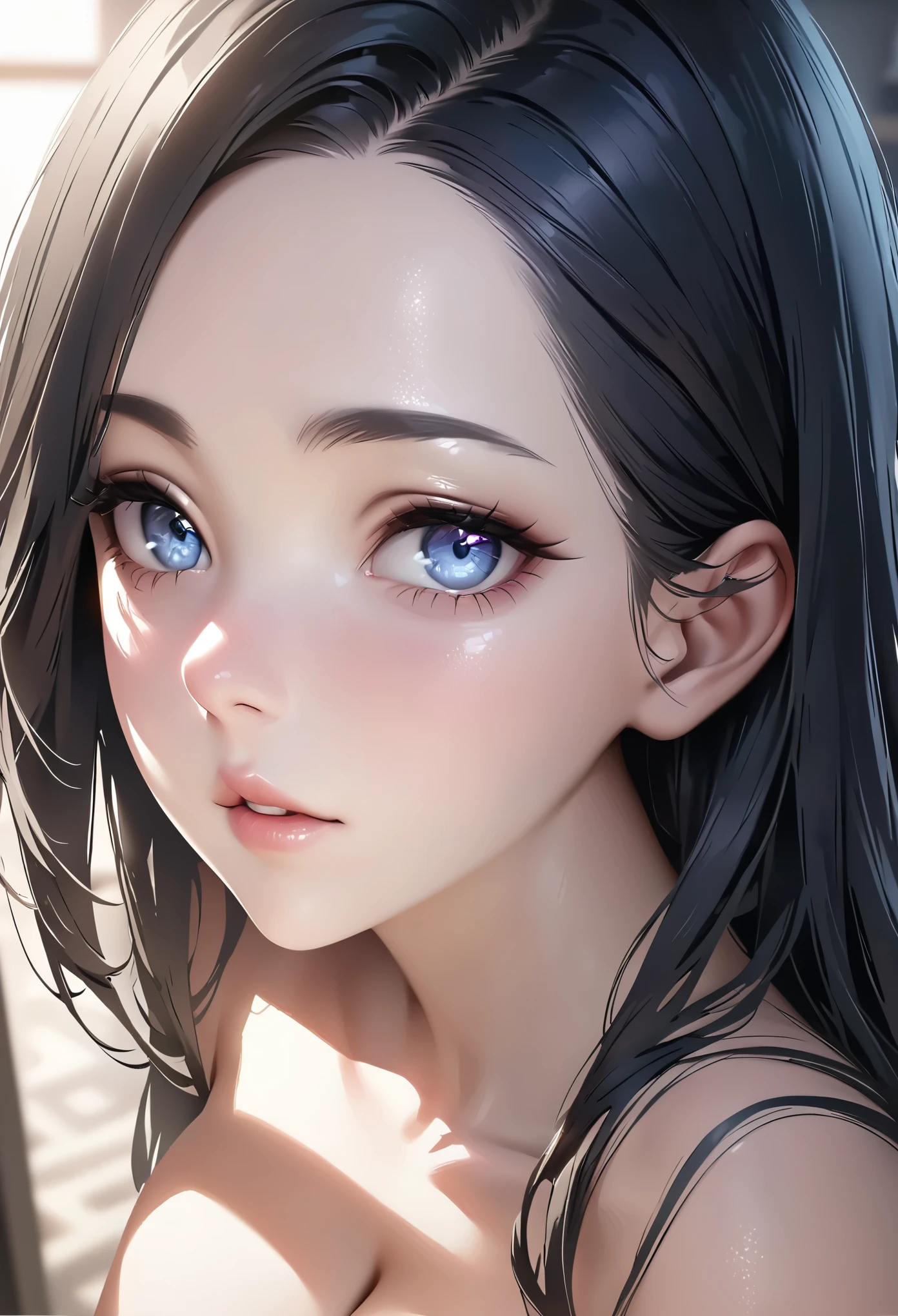 (Best quality, 8k, 32k, Masterpiece, UHD):1.2, blurry background, a stunning photo with beautiful saturation, ultra high res,(realistic:1.4)),deep shadow,(best quality), ultra realistic,32k,extremely detailed CG unity 8k wallpaper, best quality, (detailed face, perfect face, perfect eyes, realistic eyes),(clear face),(Black Hair)