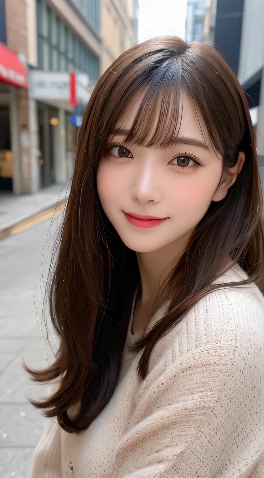 Tabletop, highest quality, shape, Very detailed, finely, High resolution, 8k wallpaper, perfect dynamic composition shape, Beautiful and detailed, Winter clothes,Medium Hair, Small breasts, Natural color lip, Random sexy poses,smile,Big cities、20-year-old girl、Midnight、Beautifully detailed face、Perfect and beautiful face,Big eyes、RAW Photos、spread your arms and legs wide、Express your best feelings with your whole body、Beautiful and detailed、Small face、Beautiful Duplex、Slim face and figure、 (Get closer to the face, Make your face bigger, Face Focus:1.0), break, (masterpiece, highest quality, Very detailed, Detailed face, 8k)、Actual photo、Perfect and beautiful face、Blur the background、 (Get closer to the face, Make your face bigger, Face Focus:1.0), break, (masterpiece, highest quality, Very detailed, Detailed face, 8k)、Actual photo、Perfect and beautiful face、Blur the background、smile