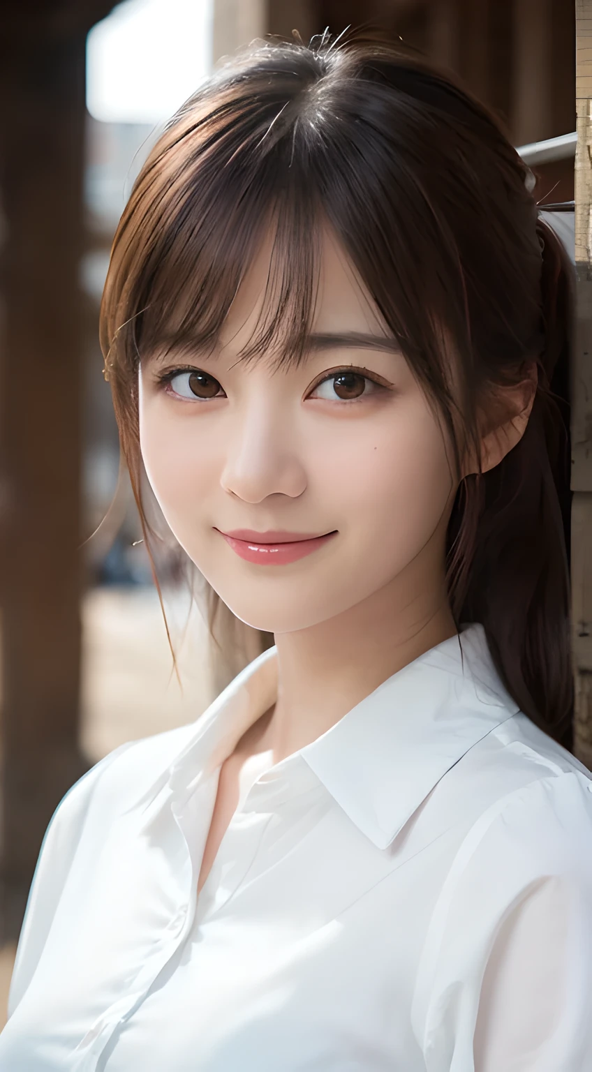 (Masterpiece, BestQuality:1.3), (ultra detailed 8k:1.2), (hyper realistic:1.35),(RAW photo:1.2),High detail RAW color photo, professional photograph, (Photorealistic:1.45), (realistic:1.4), 
BREAK 
1 beautiful girl, japanese Business woman,(Dynamic Pose: 1.2),(bewitching smile:1.3), (super beautiful woman:1.3), beautiful skin, detailed dark brown eyes, detailed face, white shirt with collars, waist up, dramatic lighting, upper body,18 yo,office lady, PC desk
