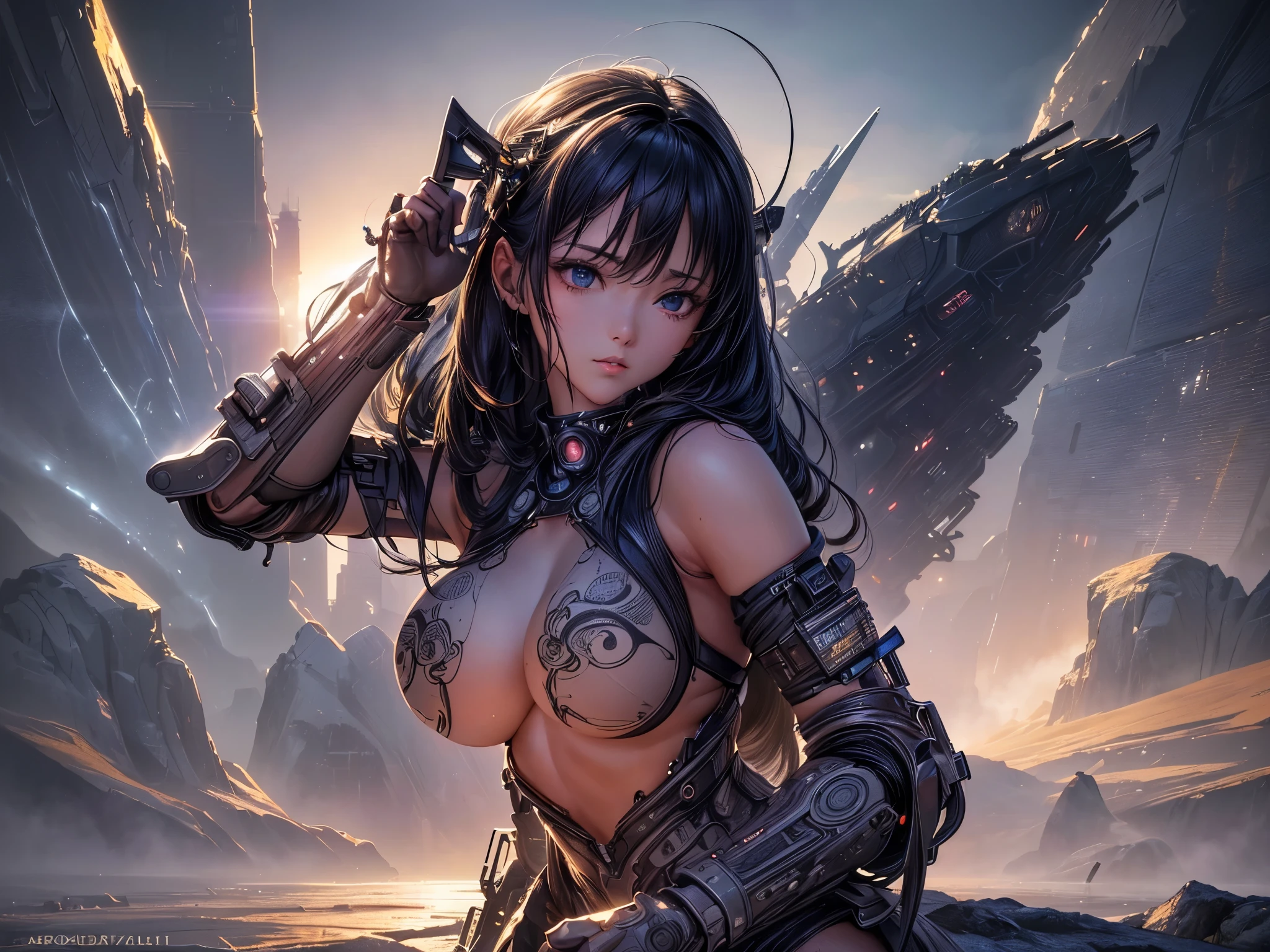((highest quality)),(Ultra-high resolution),(Very detailed),(Detailed Description),((The best CG)),(A masterpiece),Ultra-precise art,amazing drawing art,(Sci-fi art with precise details:1.5),