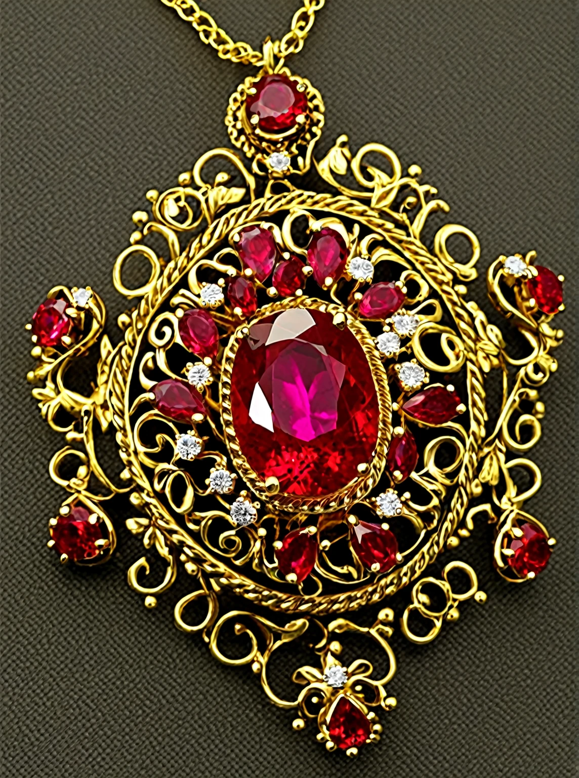 Ruby crown jewellery