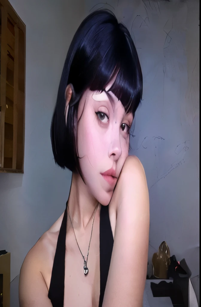 <lora:CyberEvelyn:0.7>CyberEvelyn, 1girl, blue hair, bob cut, green eyes, realistic, grainy, amateur photo, portrait,small breasts,
masterpiece, extreme details, detailed, focus, masterpiece, realistic, photorealistic, 4k, 8k, 16k, highres
in a futuristic building,latex
<lora:cum_b1:0.5> cum on face, cum on clothes, cum in mouth, mouthfull of cum