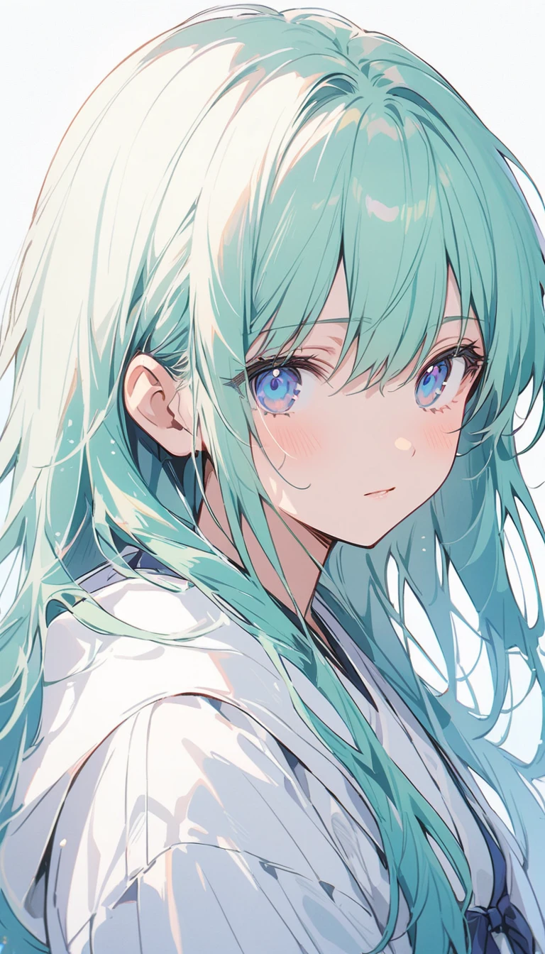 (melancholy:1.5), Infinite Green [green field:1.3], Natural scenery:1.2], Strong yearning, like々Love, Kindness is apparent in every expression, Sad look, beautifully、Correct Joins.(highest quality、masterpiece、High resolution、detailed)Anime Style、flat style、(Shining Eyes、detailed美しい顔),  BREAK,1 girl、
