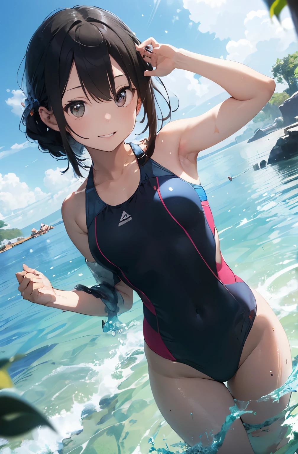 High resolution、
One beautiful young woman、
(Masterpiece 1.5),super high quality, Very detailed,Perfect drawing,NFSW、Beautiful woman、Beautiful, glowing skin、A kind smile、Beautiful black hair、Braiding、(((beautiful swimwear)))、(((Luxury Swimwear)))、。.。.。.3D、16K Illustrations、((Clear Face))、High resolution、Nice background、Beautiful background、Spotlight、Vibrant colors、(((Detail View)))、Perfect beautiful girl、(((Perfect photo)))Wakame seaweed、Wakame seaweed、Wakame seaweed、Wakame seaweed、Wakame seaweed、Wakame seaweed、Wakame seaweed、