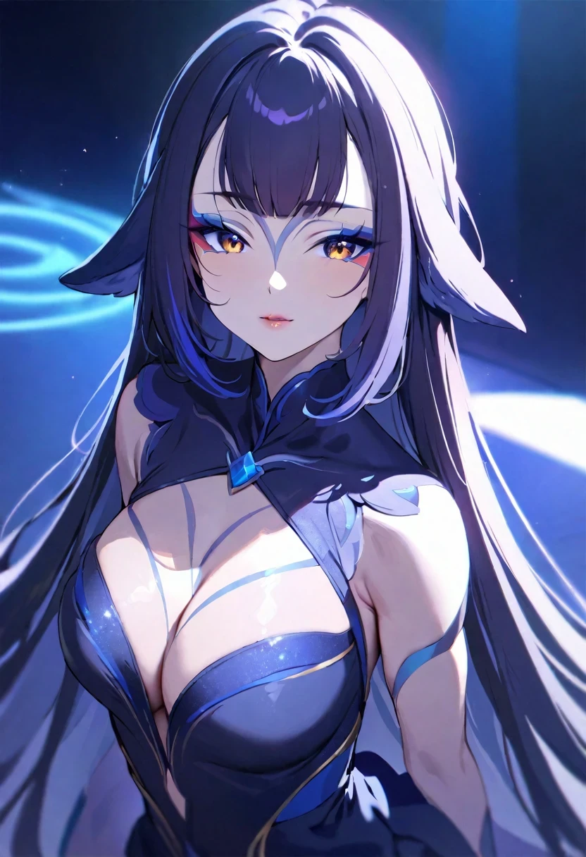 (shylily/(Twich/):1.5),(masterpiece:1.2),(best quality:1.2),, (1girl:1.3),(best quality,highres,4k,masterpiece:1.2),solo,woman,,(long hair,beautiful detailed eyes,beautiful detailed lips,fit body,fashionable,makeup,black dress,high heels),portrait,studio lighting,vivid colors,sharp focus