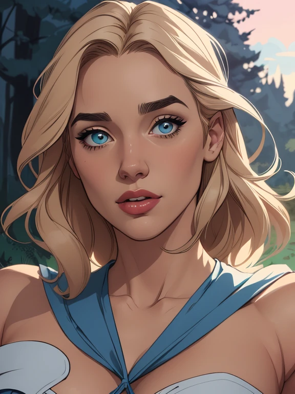 Personagem mulher estilo atompunk Fallout 4 Jennifer Connelly le com marcas de guerras Imagem de desenho animado de uma mulher .Ilustra??o estilo desenho animado, estilo de arte dos desenhos animados, estilo de arte dos desenhos animados, digital illustration style, estilo atompunk design de personagens altamente detalhado, arte digital detalhada coragem, Forest fan art, Design de personagens de retrato, beautiful digital illustration, retrato de alta qualidade, Arte em quadrinhos, mulher jovem cabelo com transas lindas . Queen Anna of ArendelleBeautiful lined eyes Medium large bust and wonderful sexy clothes. image expression of sexual desire from waist to head illustration Queen Anne of Arendelle atompunk style Fallout 4 The perspective is from below, enfatizando a majestade e o poder da Gigante."